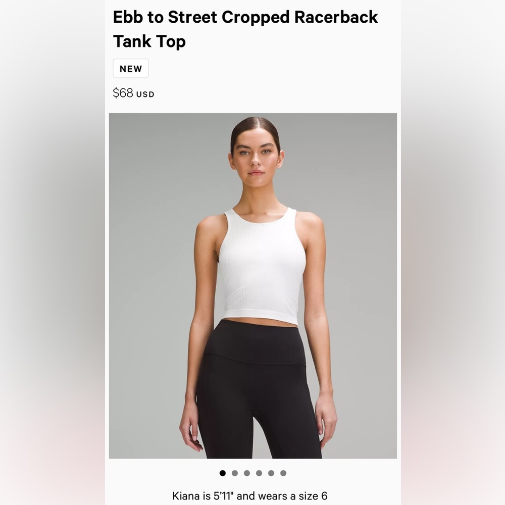 Ebb to Street cropped Racerback tank top